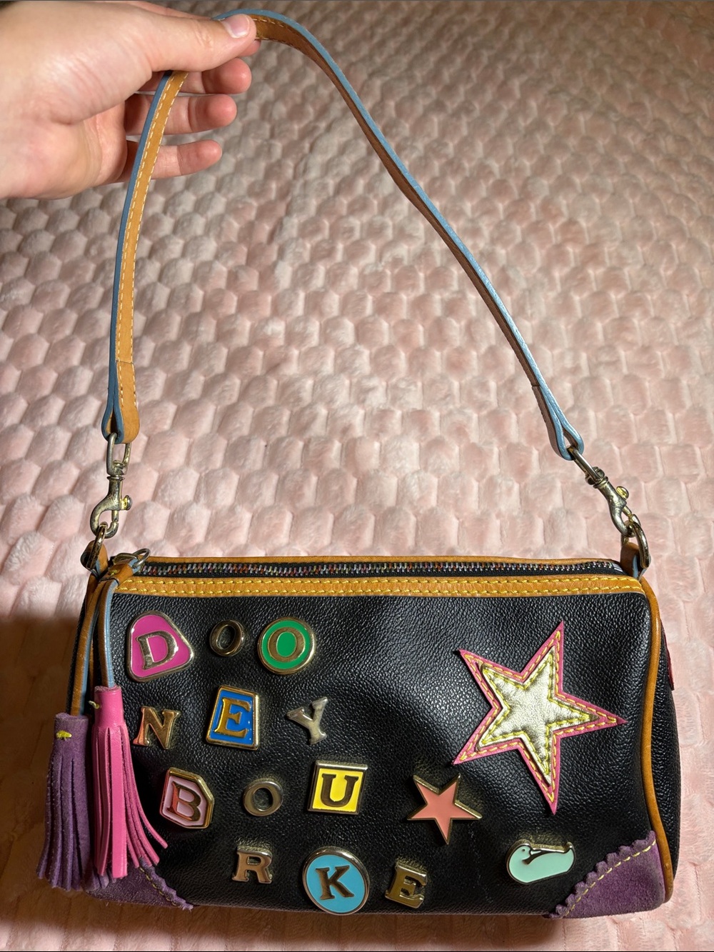 🩷 Y2K/Vintage Colorful Patchwork Dooney & Bourke | Shoulder Bag 💜